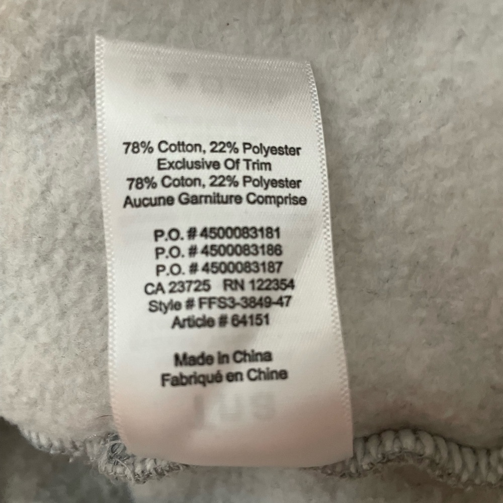 Aritzia TNA Light Grey Fleece Cropped Hoodie - Picture 3 of 5